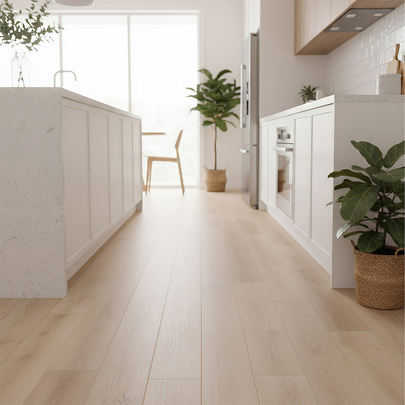 ANYHOUZ 20pcs Vinyl Floor Tile Natural Oak Wood Grain Waterproof