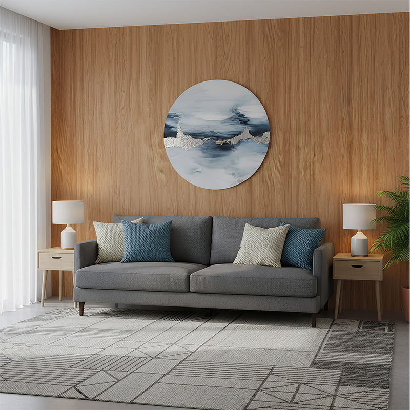 ANYHOUZ 10pcs Wood Look Vinyl Floor Tiles Self Adhesive Waterproof