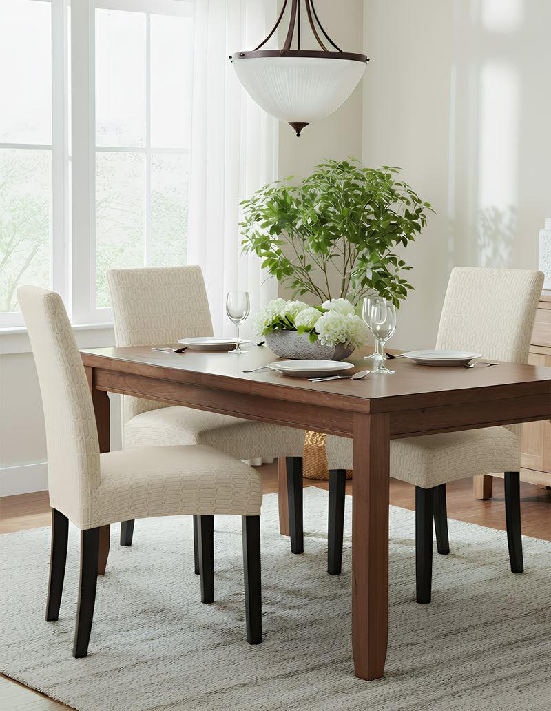 Anyseat Beige Wavey Lines Design Chair Cover – Elastic Anti‑Dirt Design for Dining, Kitchen, Wedding, Hotel & Banquet Use