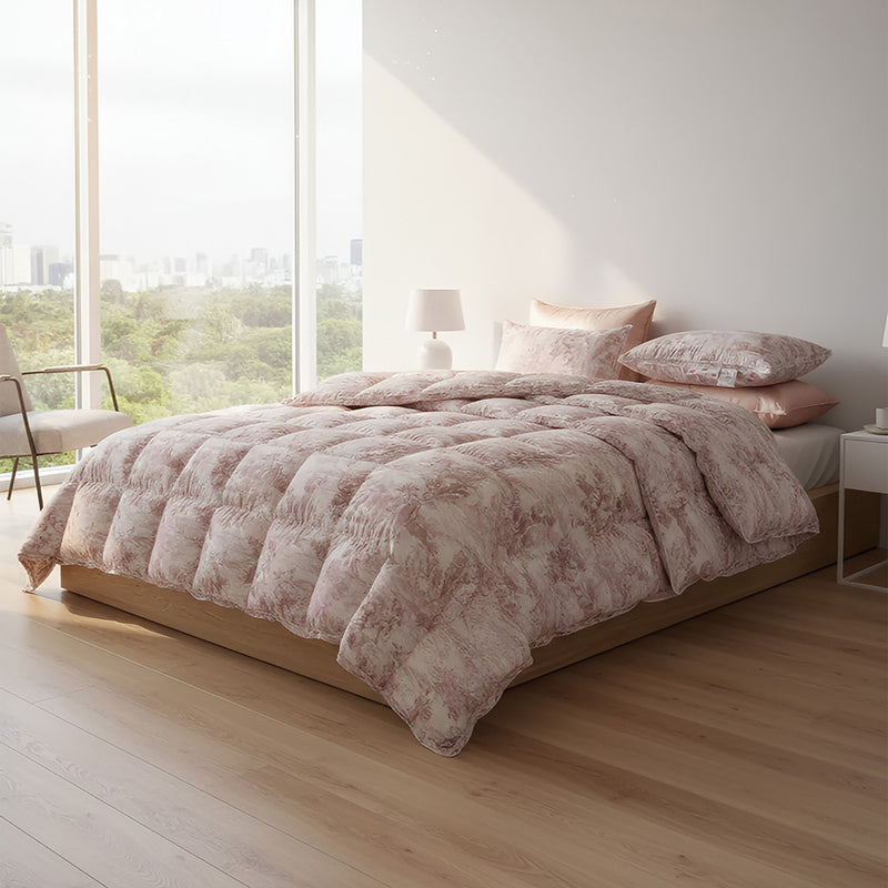 ANYHOUZ Duvet Cover Rose Gold Cloudy Fluffy Puffer Bed Comforter 20x240cm