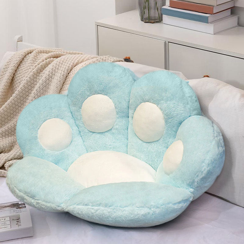 Anyseat Seat Cushion 80cm Mint Blue Paw Shape Warm Lazy Sofa Decorative Pillow Backseat Plush Mat Home Decor