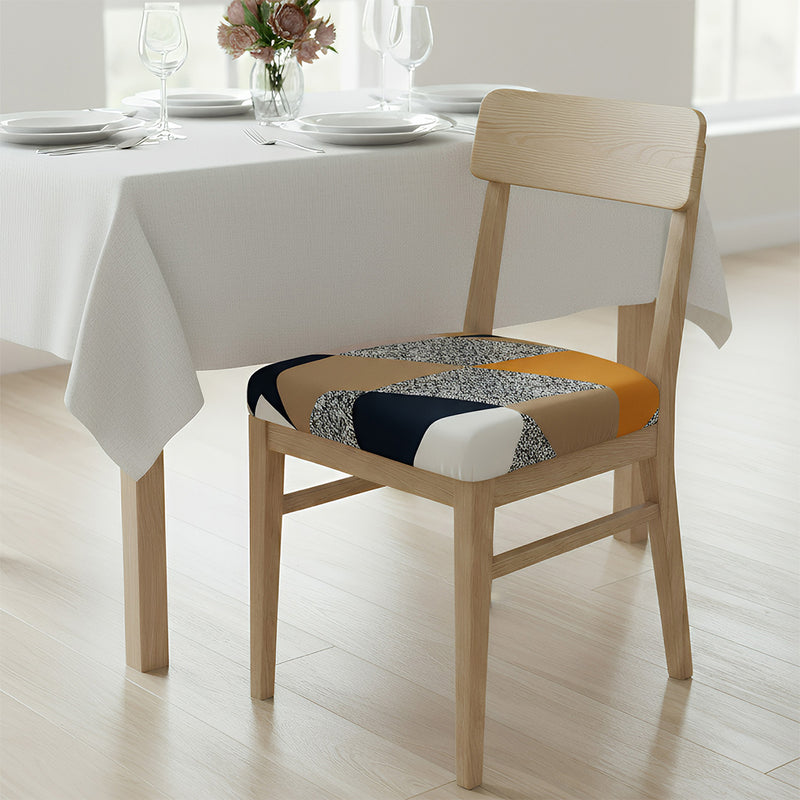 Anyseat Chair Cover Multicolor Diagonal Print Stretch Seat Cover for Home Dinning Kitchen Washable Removable
