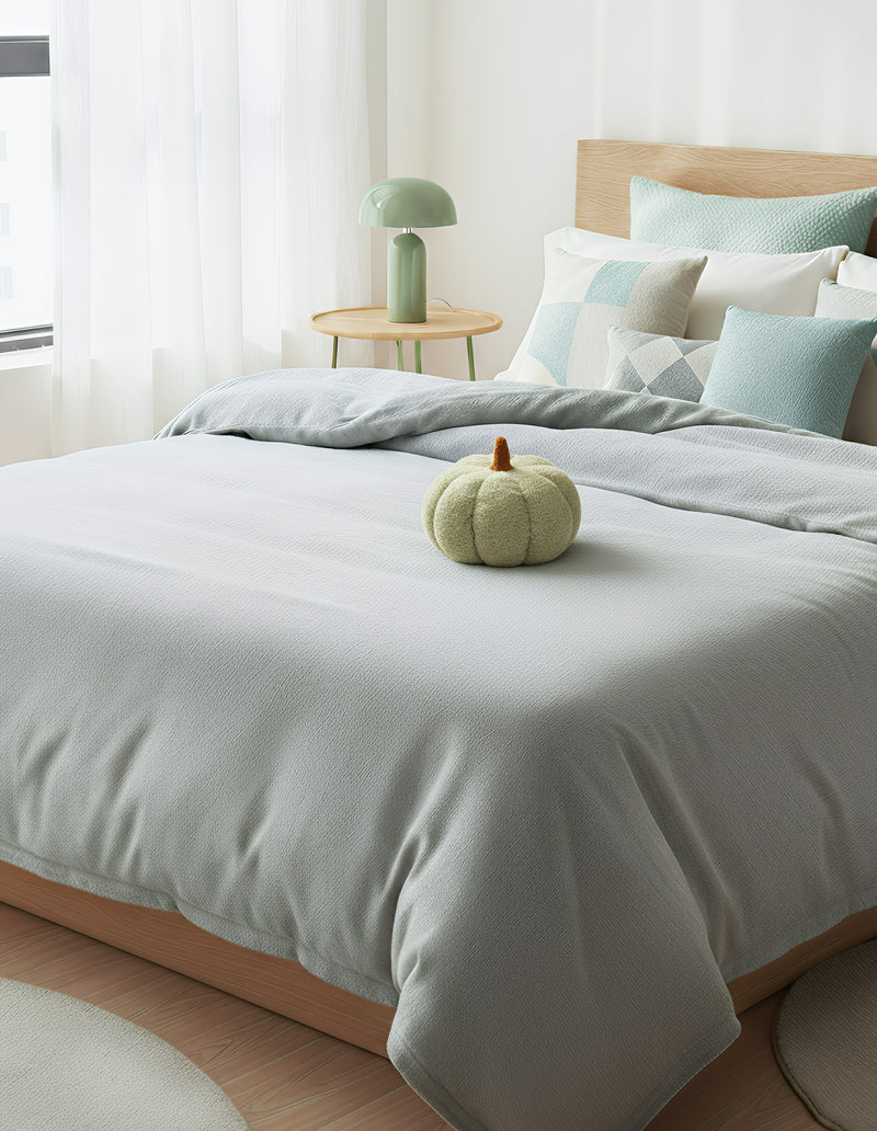 Anypillow Throw Pillows Light Green Lamb Fleece Pumpkin Plush Toys for Home Decor Throw Pillow Living Room Bedroom 28cm