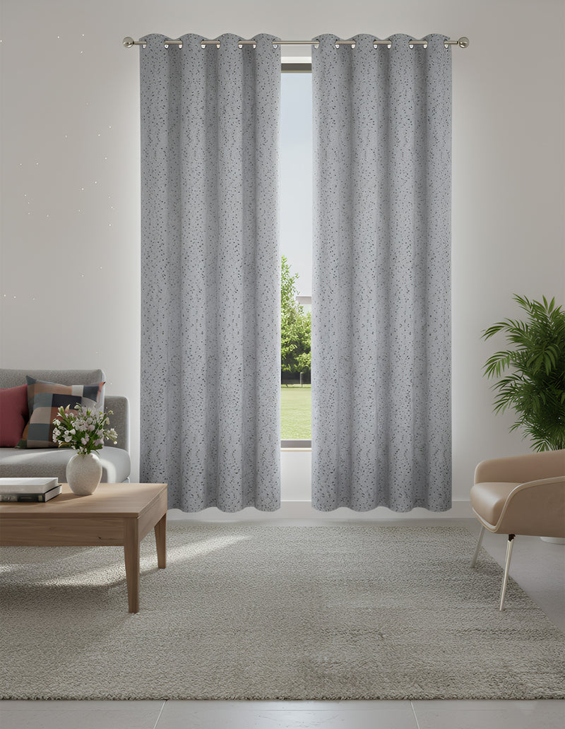 Anydrape Grey Luxury Retro Curtains – Modern Textured Drapes for Living Room, Bedroom & Dining Decor