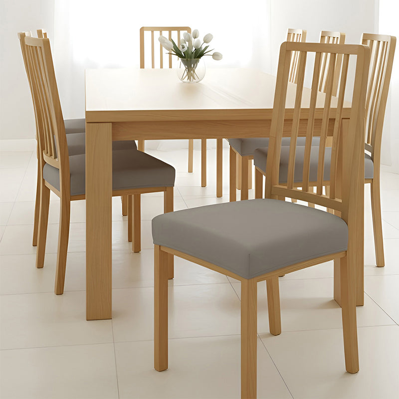 Anyseat Plain Grey Stretch Chair Cover – Washable, Removable Dining & Kitchen Seat Protector