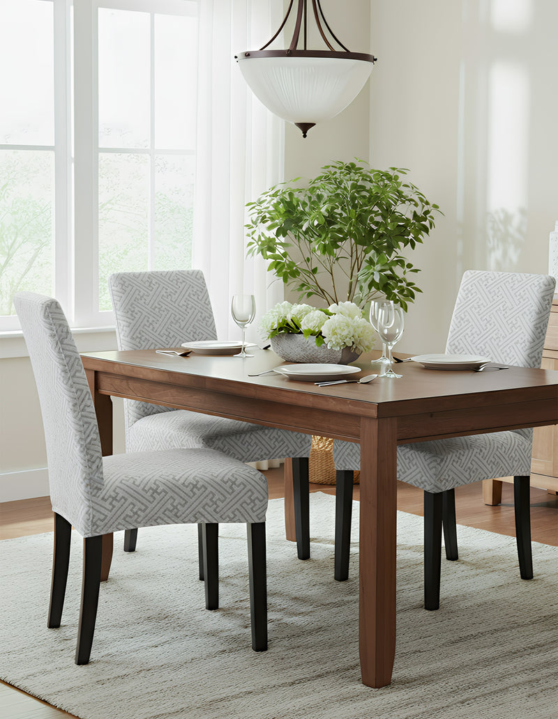 Anyseat Light Grey Puzzle Design Chair Cover – Elastic Anti‑Dirt Design for Dining, Kitchen, Wedding, Hotel & Banquet Use