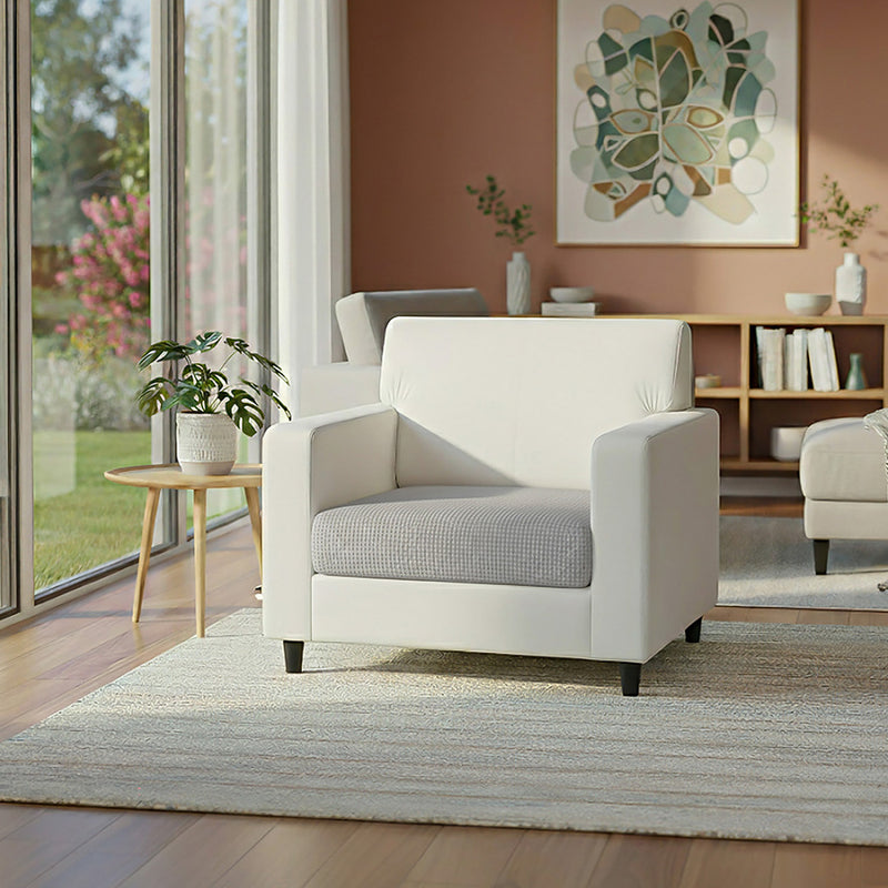 Anyhouz Sofa Cover Gray Polyester Thick Stretchable Cushion For Living Room 1Pc Back Cushion