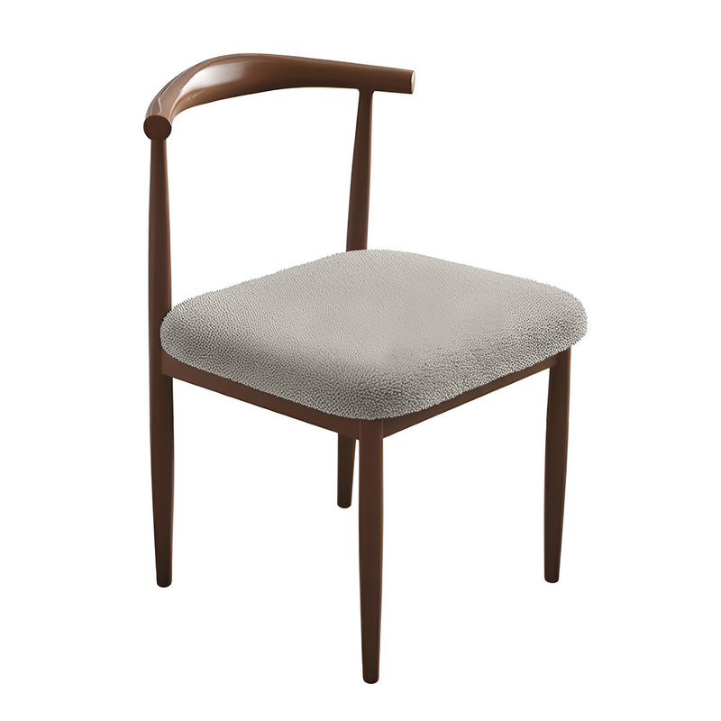 Anyseat Grey Fur Stretch Chair Cover – Washable, Removable Dining & Kitchen Seat Protector
