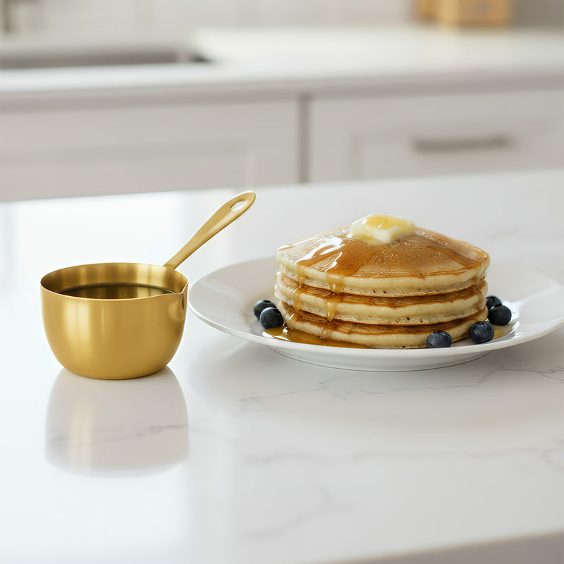 Anygleam Cookware Pouring Pots 1PC Gold Mini Sauce Heating Stainless Steel Kitchen Chocolate Pot Butter Milk Drip Pot Small With Handle