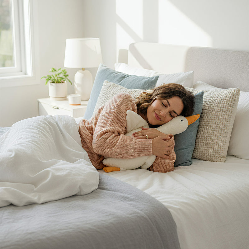 Anypillow Side Sleep Body Pillow Cute Huge White Goose Stuffed Animal Sleeping Pillow 50CM