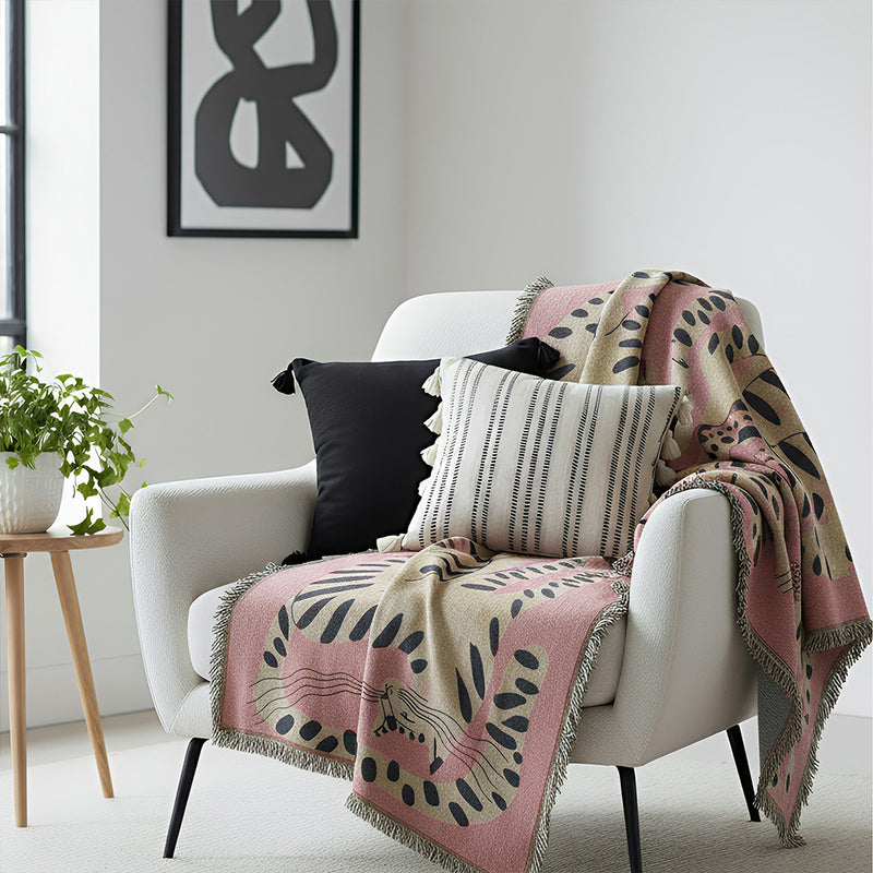 Anycozy Pink Cat Throw Blanket Sofa Bed Cover Home Decor Tapestry