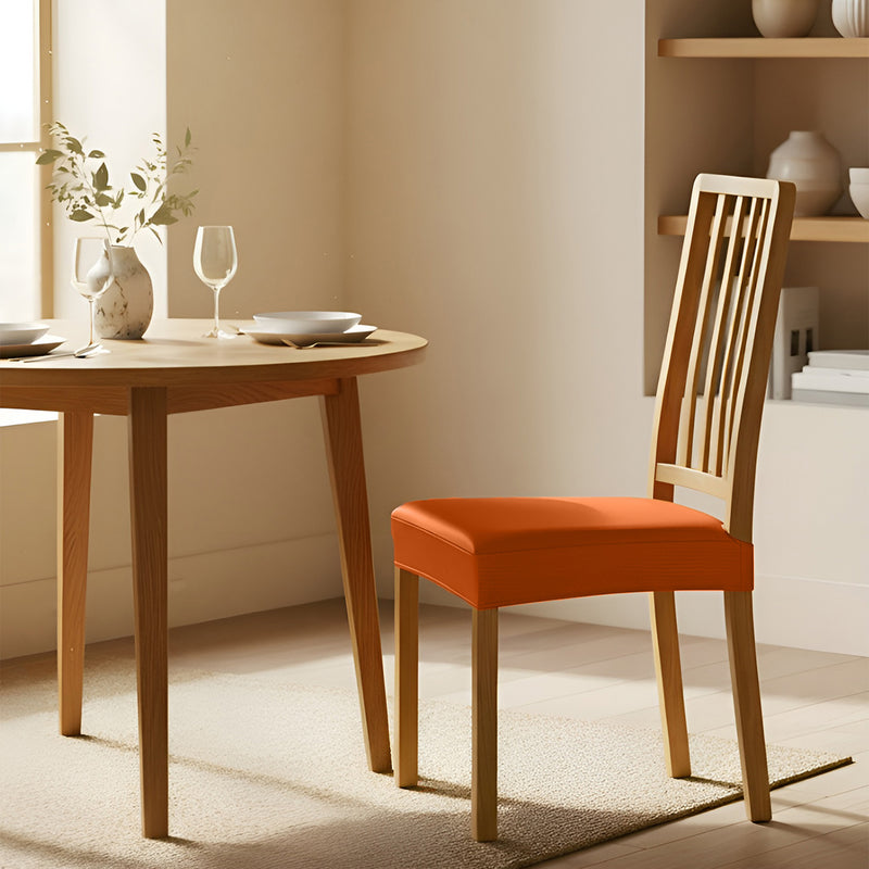 Anyseat Orange PU Leather Chair Cover – Slipcover for Dining, Kitchen, Hotel, Banquet & Living Room Chairs