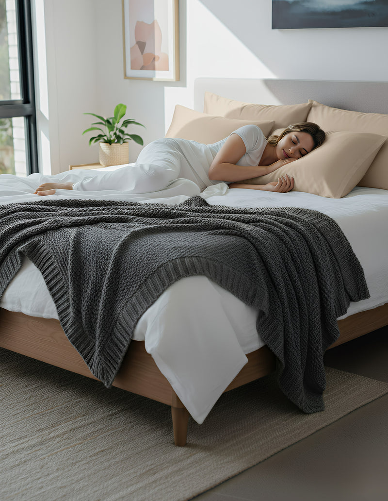 ANYHOUZ Pillowcase 50x75cm Gold Pure Real Silk For Comfortable And Relaxing Home Bed