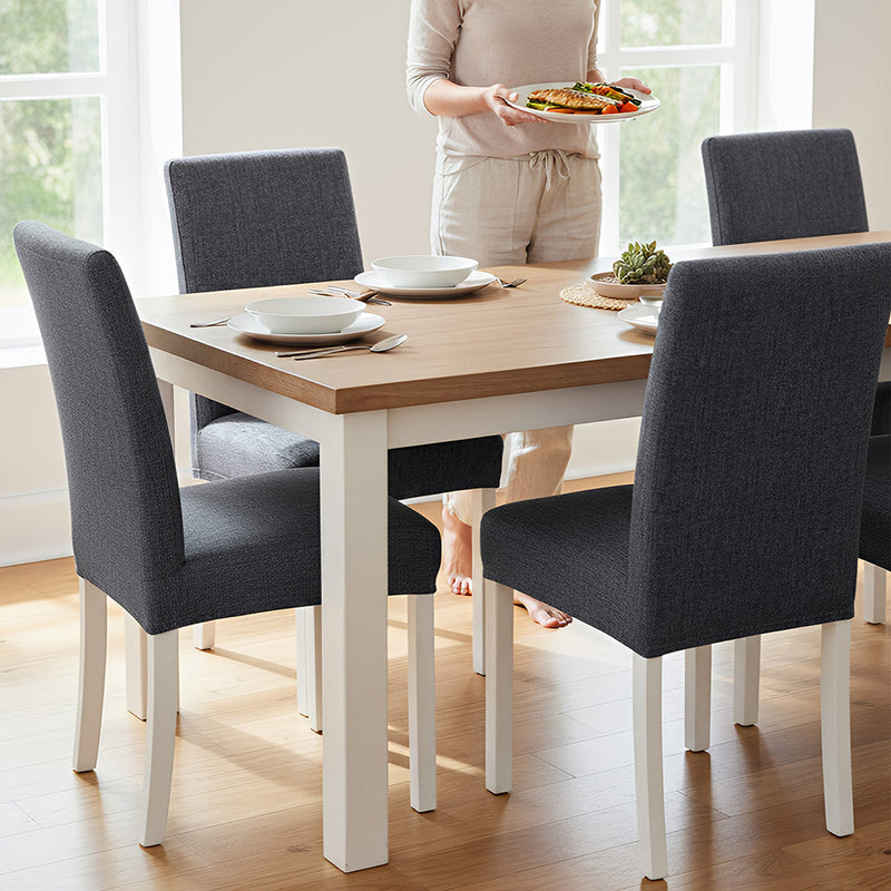 Anyseat Dark Grey Plain Design Chair Cover – Elastic Slipcover with Anti‑Dirt Protection for Dining Room, Kitchen, Wedding, Hotel, Banquet & Restaurant