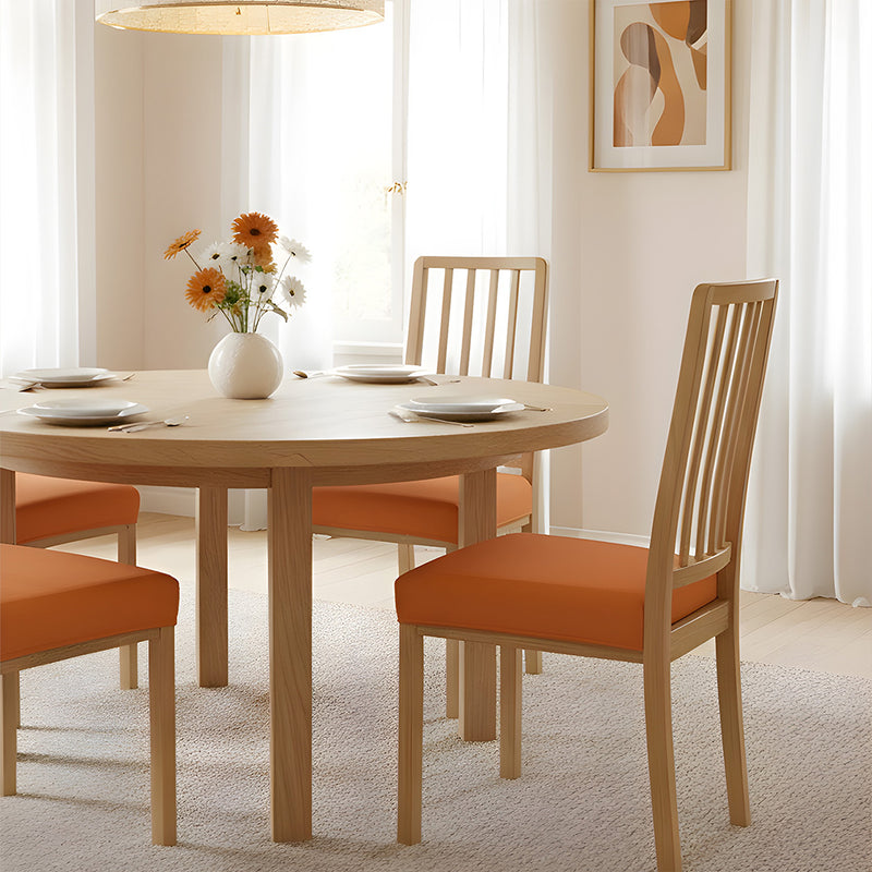 Anyseat Plain Orange Stretch Chair Cover – Washable, Removable Dining & Kitchen Seat Protector