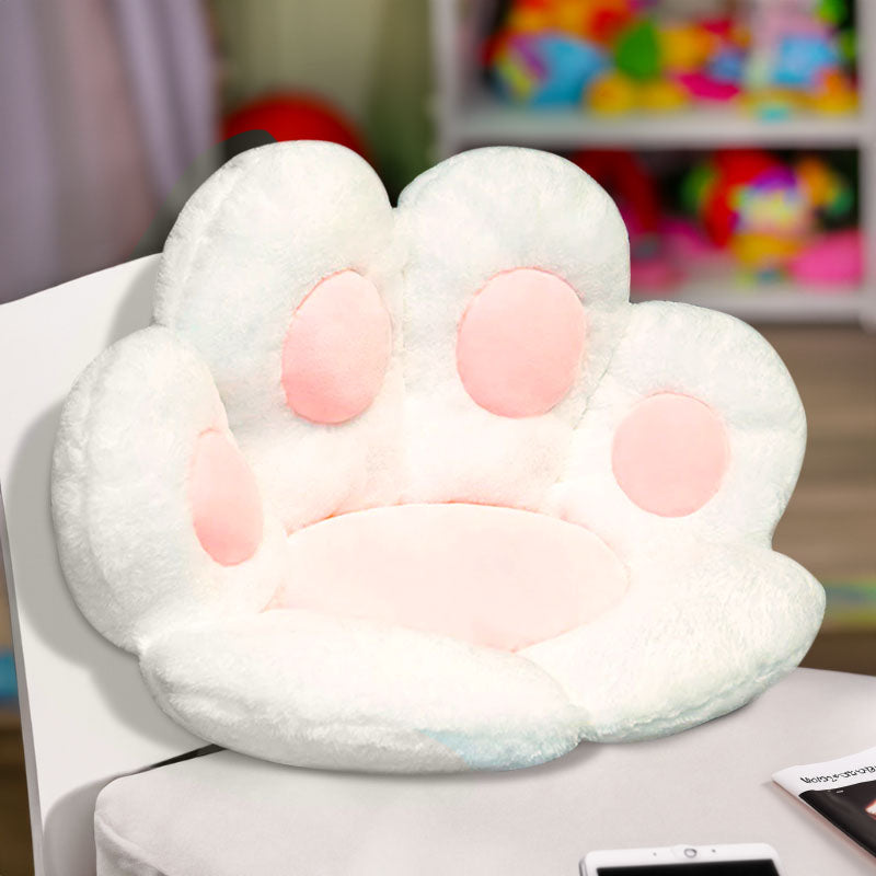 Anyseat Seat Cushion White Paw Shape Warm Lazy Sofa Decorative Pillow Backseat Plush Mat Home Decor