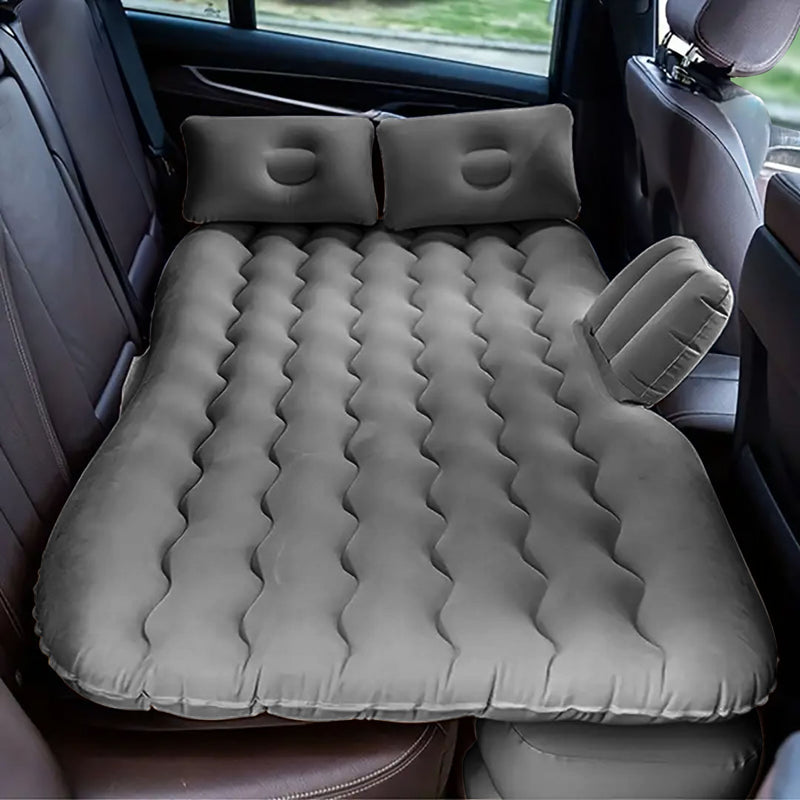 Anypack 2X  Grey Ripple Inflatable Car Mattress Portable Camping Air Bed Travel Sleeping Kit Essentials