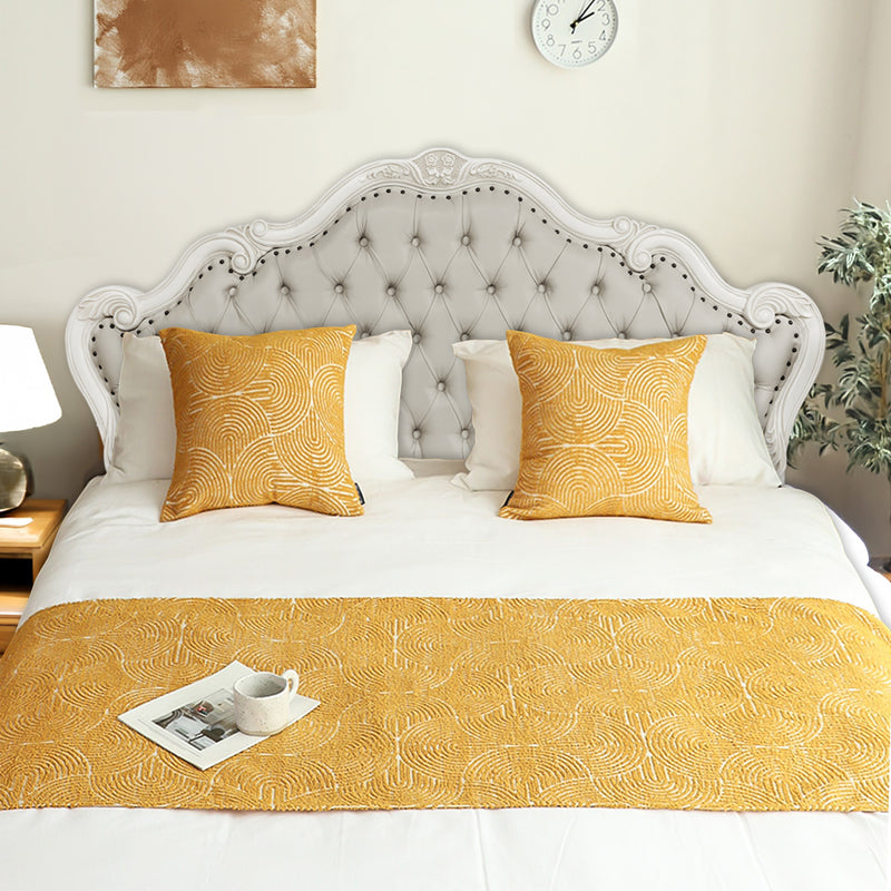 1.8m Bed 3D Arched Bed Banner Vintage Scarf Runner Bedding Tail Pad Flag 3Pcs Set