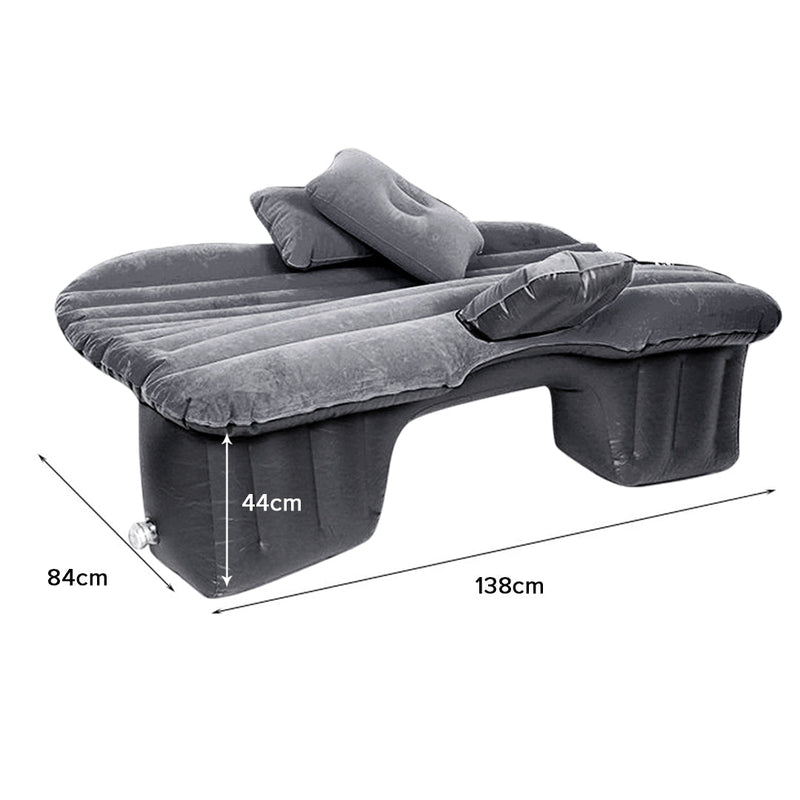 Inflatable Car Mattress Portable Travel Camping Air Bed Rest Sleeping Bed Grey