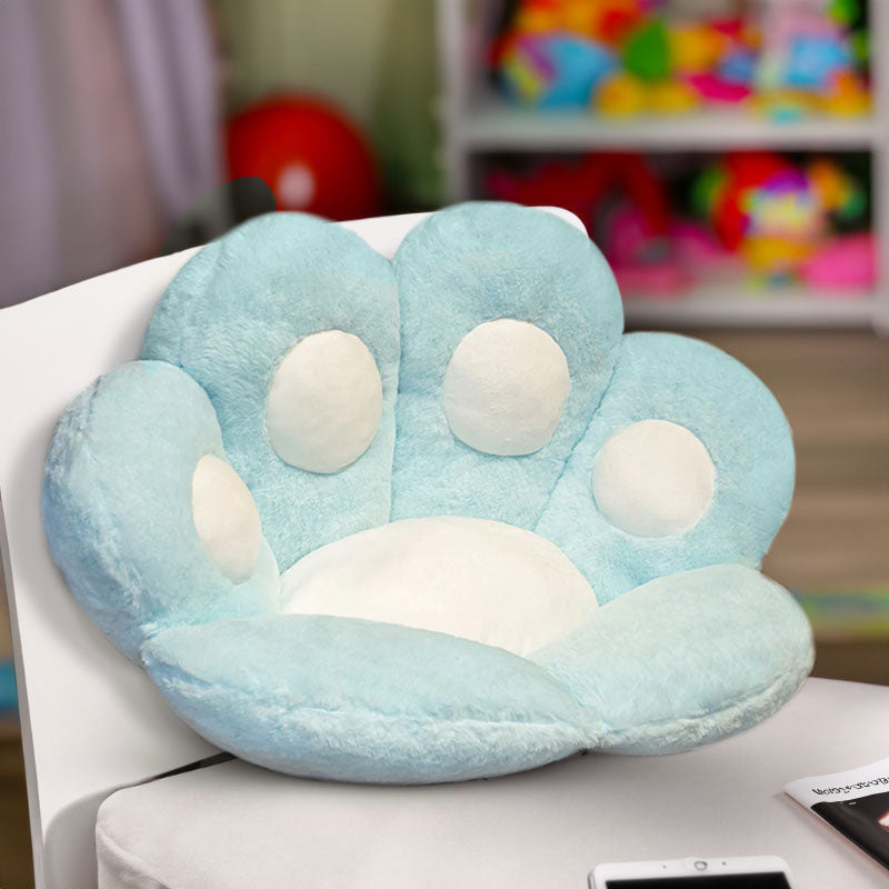 Anyseat Seat Cushion 70cm Mint Blue Paw Shape Warm Lazy Sofa Decorative Pillow Backseat Plush Mat Home Decor