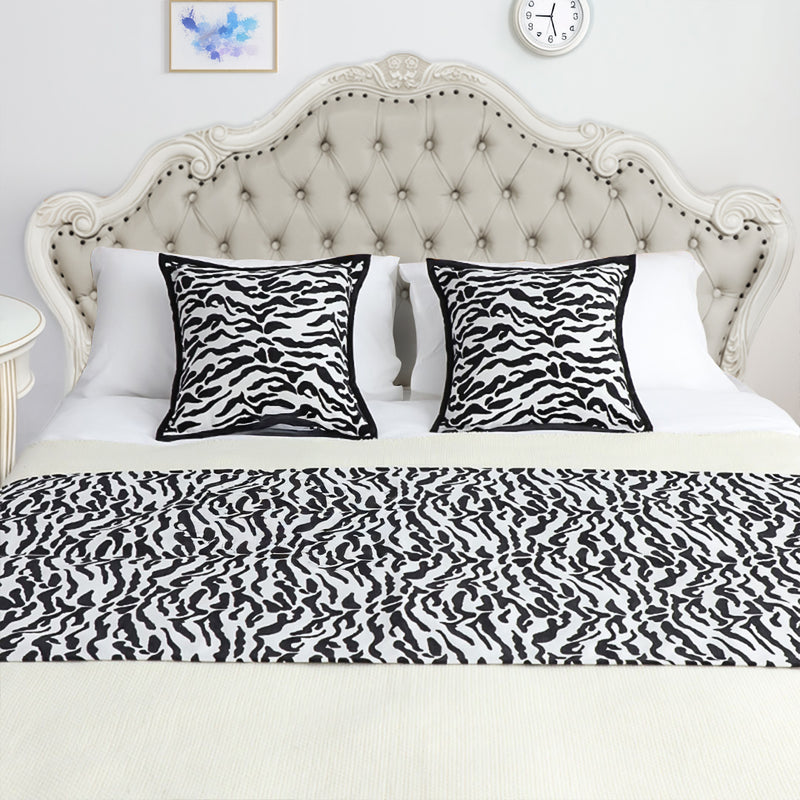 1.5m Bed Light Luxury Mottled Bed Banner Vintage Scarf Runner Bedding Tail Pad Flag For Home Hotel 3Pcs Set