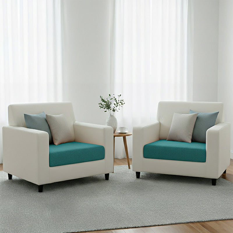 Anyhouz Sofa Cushion Cover – Teal Blue Polyester, Thick Stretchable, 1Pc Living Room Chair