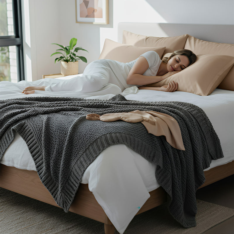 Anypillow Pillowcase 50x90cm Coffee Natural Mulberry Silk For Comfortable And Relaxing Home Bed