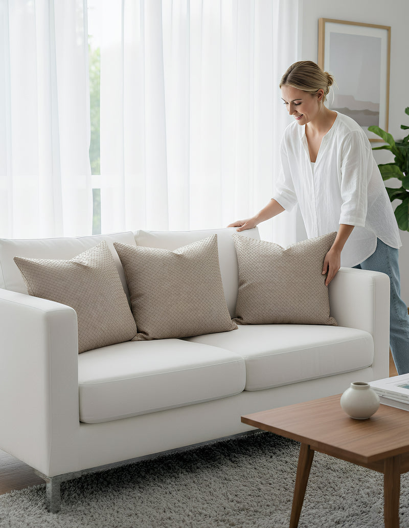 Anypillow Khaki Plain Decorative Cushion Cover – Soft Throw Pillowcase for Sofa & Bed