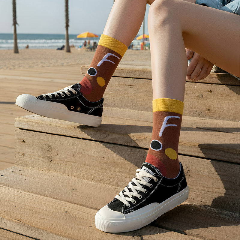 Anyfootwear 3 Pairs Women’s Holiday Cotton Socks Funny Gift Party Multi Color