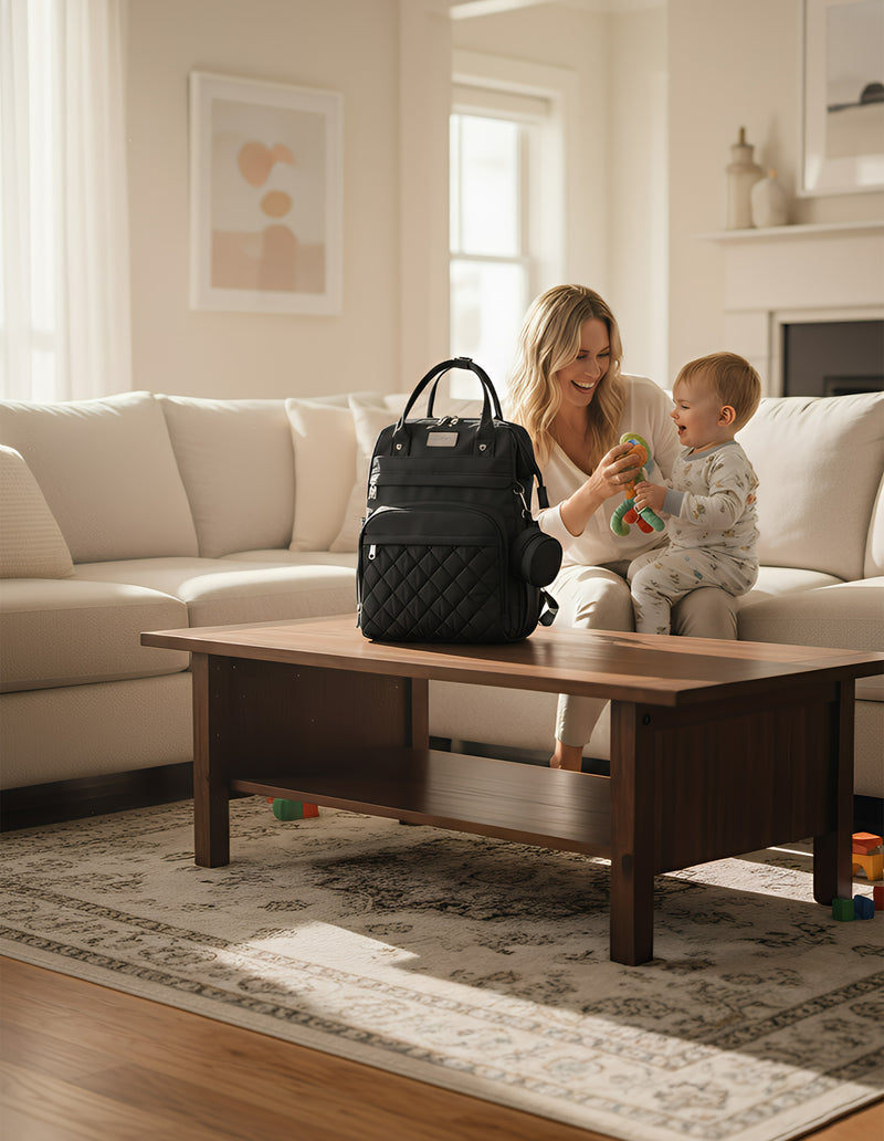 Anysort Mommy Diaper Bag With Changing Pad Maternity Backpack