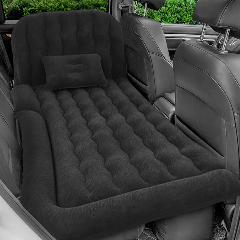 Anypack 2X Black Inflatable Car Boot Mattress Portable Camping Air Bed Travel Sleeping Essentials
