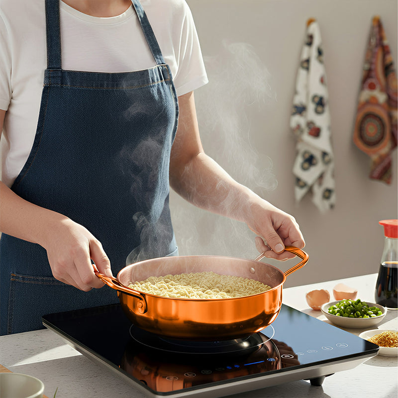 Anygleam Stock Pot Rainbow no.3-L Stainless Steel HotPot Without Lid Single-Layer Cooking Soup Noodle Sea Food Home Kitchen Restaurant Tools