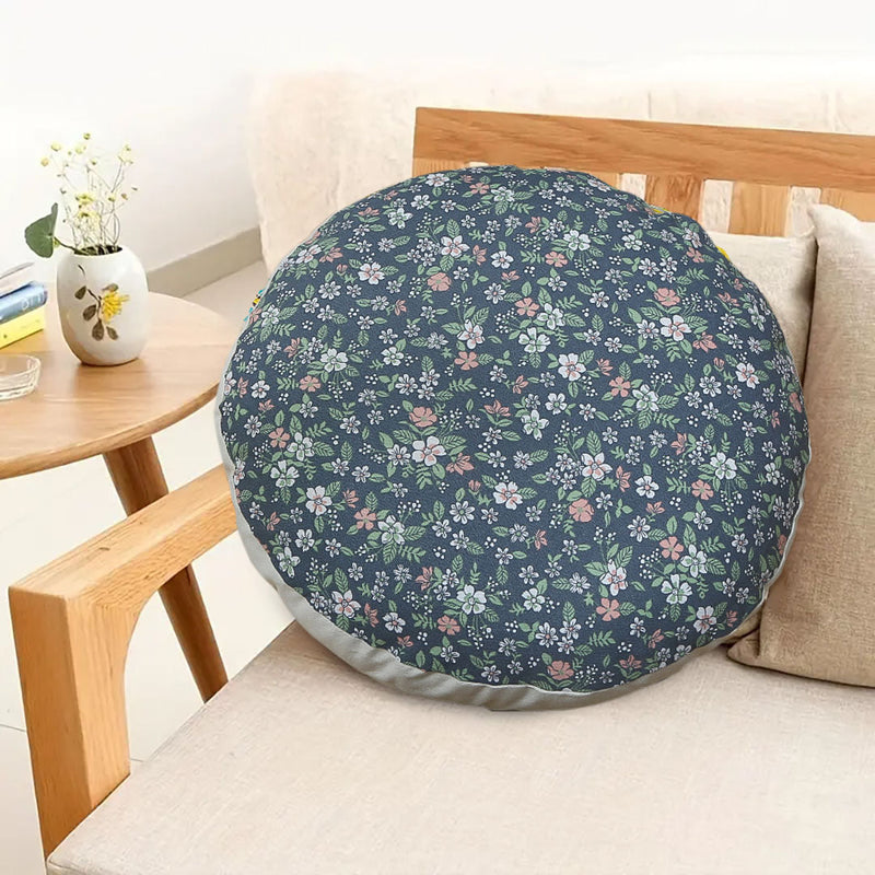Anyhouz 2PC 45cm Blue Premium Polyester Cotton Cushion with EPP Particle Insert for Enhanced Comfort