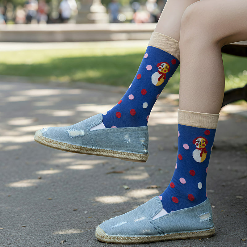 Anyfootwear 3 Pairs Women’s Joyful Holiday Cotton Socks Funny Gift Party