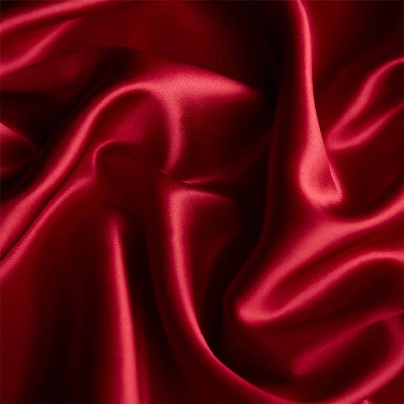 ANYHOUZ Pillowcase 51x66cm Wine Red Pure Real Silk For Comfortable And Relaxing Home Bed