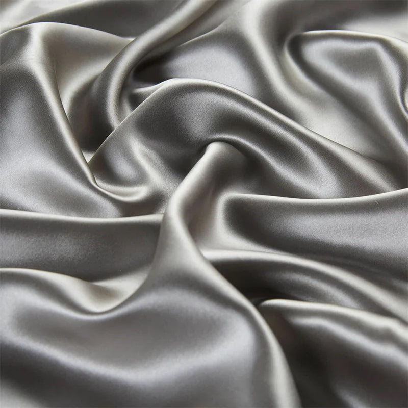 ANYHOUZ Pillowcase 50x90cm Light Gray Pure Real Silk For Comfortable And Relaxing Home Bed