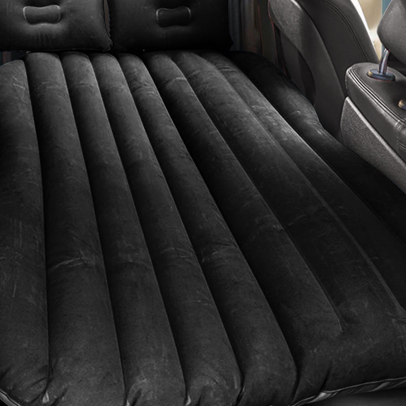 Inflatable Car Mattress 2PC Black Stripe Portable Camping Rest Air Bed Travel Compact Sleeping Kit Essentials