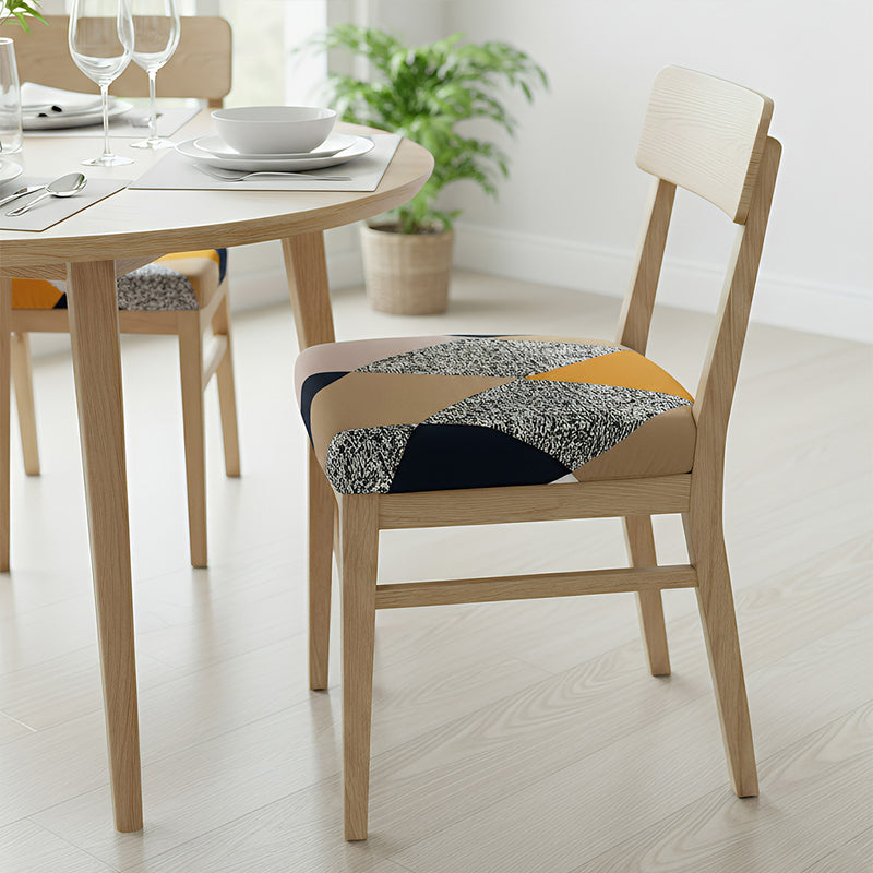 Anyseat Chair Cover Multicolor Diagonal Print Stretch Seat Cover for Home Dinning Kitchen Washable Removable