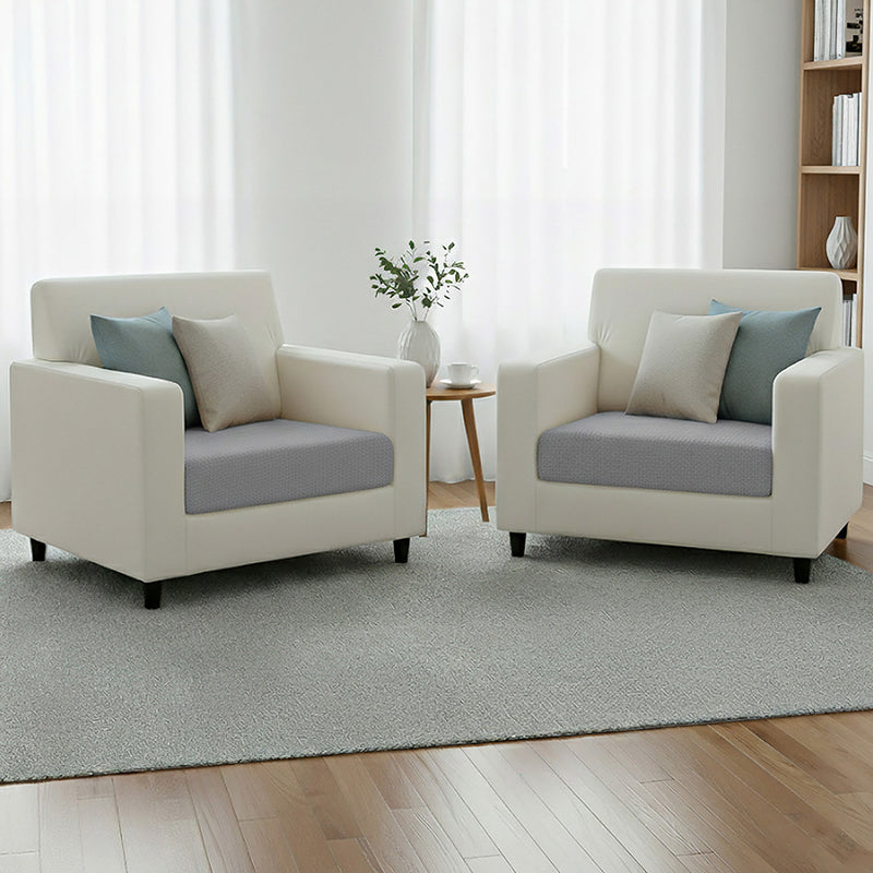 Anyhouz Sofa Cover Gray Polyester Thick Stretchable Cushion For Living Room 1Pc Back Cushion