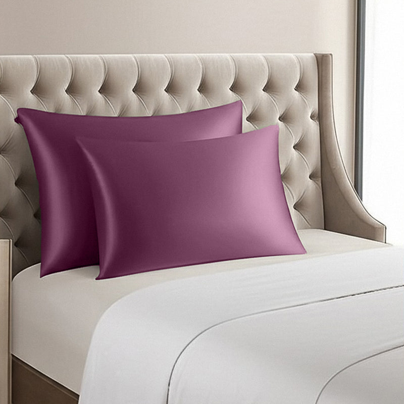 ANYHOUZ Pillowcase 50x90cm Purple Natural Mulberry Silk For Comfortable And Relaxing Home Bed