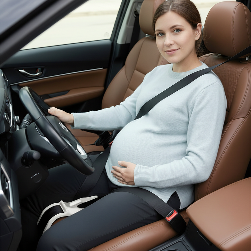 Anyseat Pregnant Car Seat Belt White for Comfort and Safety Maternity Moms Belly Protection