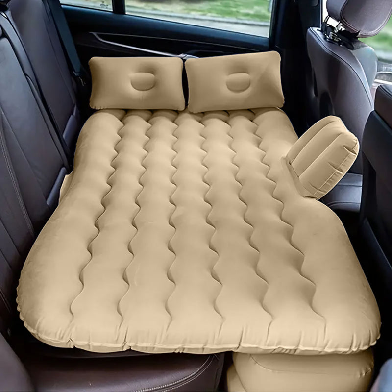 Anypack 2X Beige Ripple Inflatable Car Mattress Portable Camping Air Bed Travel Sleeping Kit Essentials