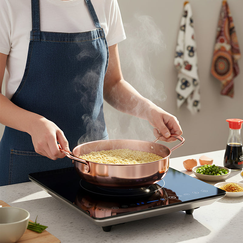 Anygleam Stock Pot Rosegold-L Stainless Steel HotPot Without Lid Single-Layer Cooking Soup Noodle Sea Food Home Kitchen Restaurant Tools