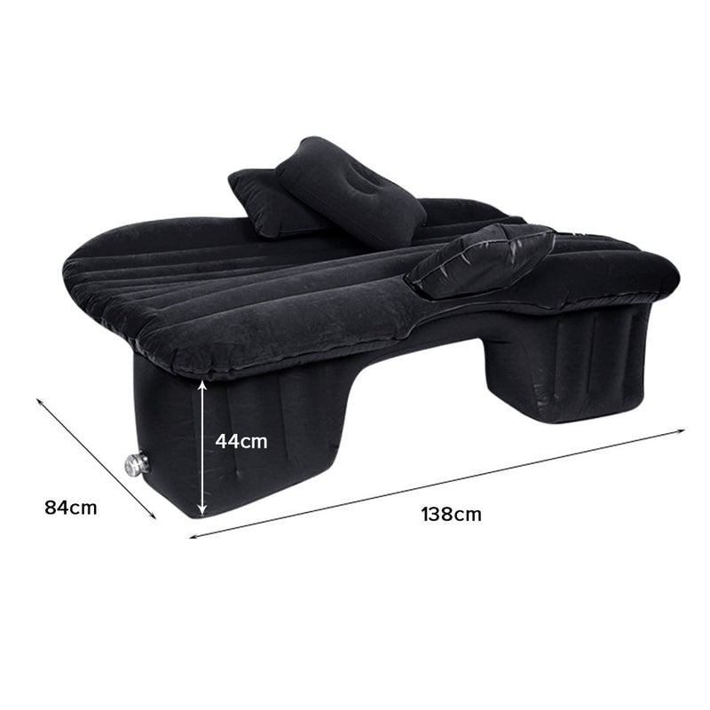 Inflatable Car Mattress Portable Travel Camping Air Bed Rest Sleeping Bed Black