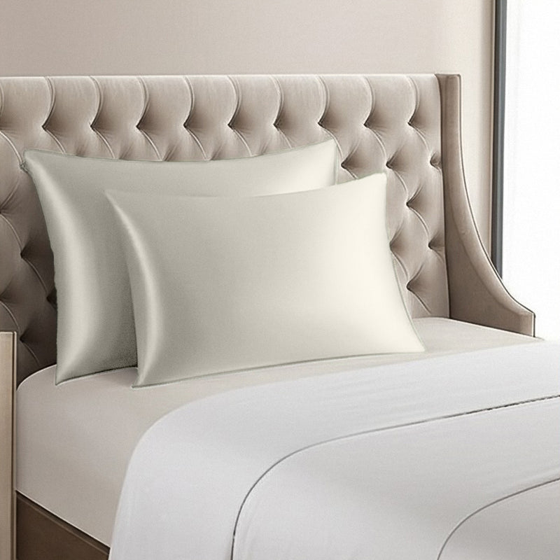 ANYHOUZ White Mulberry Silk Pillowcase 50x75cm Soft Smooth Luxury Bedding