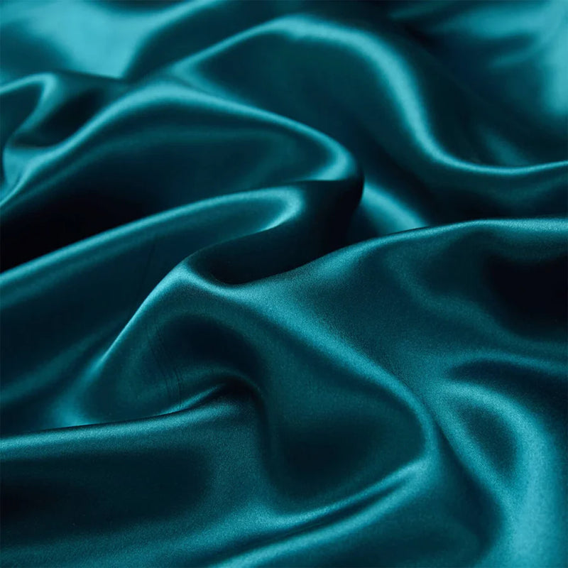 ANYHOUZ Pillowcase 51x66cm Teal Pure Real Silk For Comfortable And Relaxing Home Bed