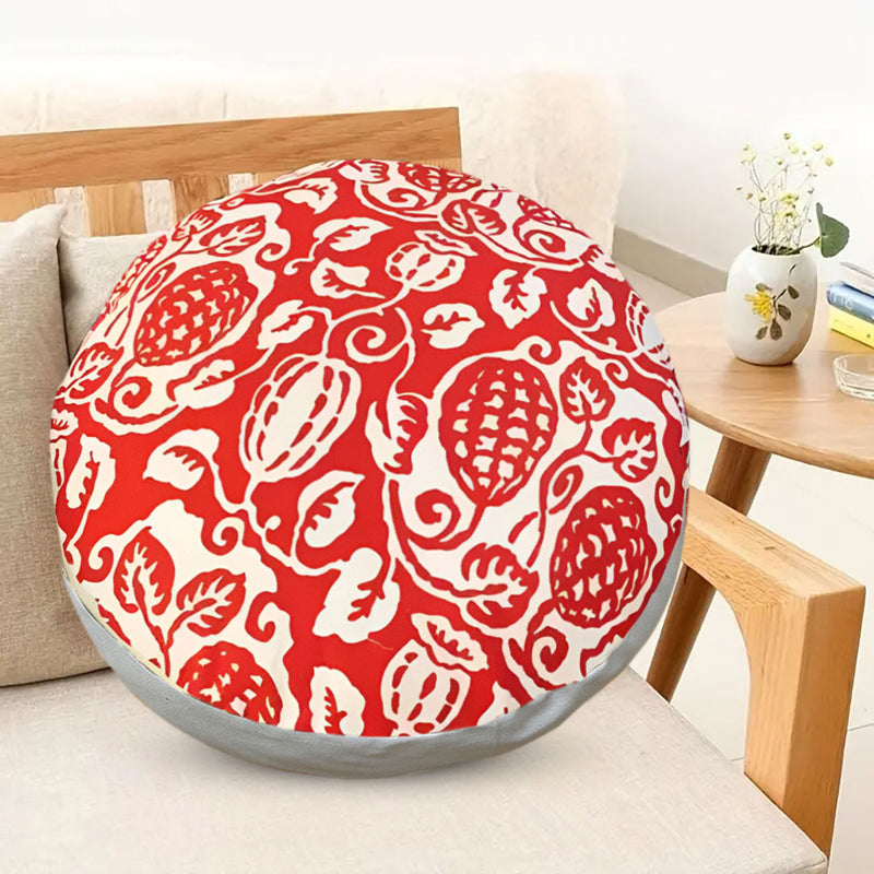 Anyhouz 2PC 45cm Red Premium Polyester Cotton Cushion with EPP Particle Insert for Enhanced Comfort