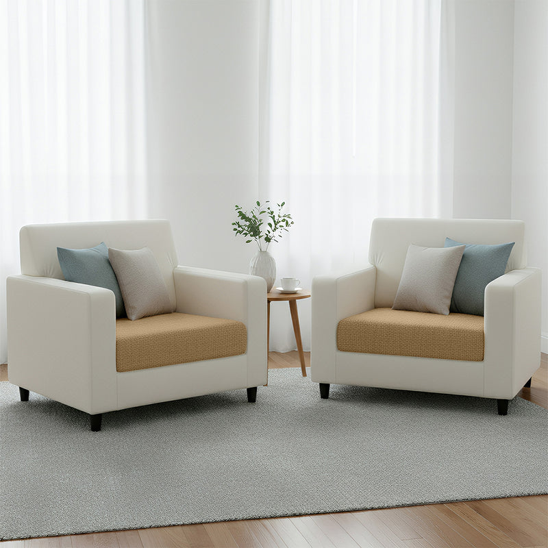 Anyhouz Sofa Cover – Camel Polyester, Thick Stretchable, 1Pc Living Room Chair