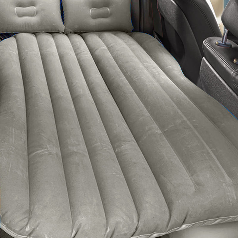 Inflatable Car Mattress Grey StripePortable Camping Rest Air Bed Travel Compact Sleeping Kit Essentials