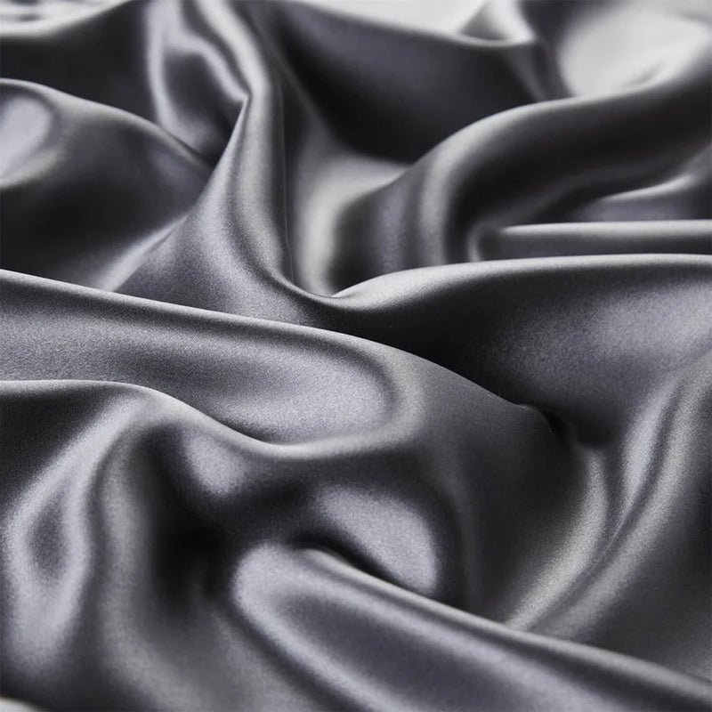 ANYHOUZ Pillowcase 51x66cm Dark Gray Pure Real Silk For Comfortable And Relaxing Home Bed